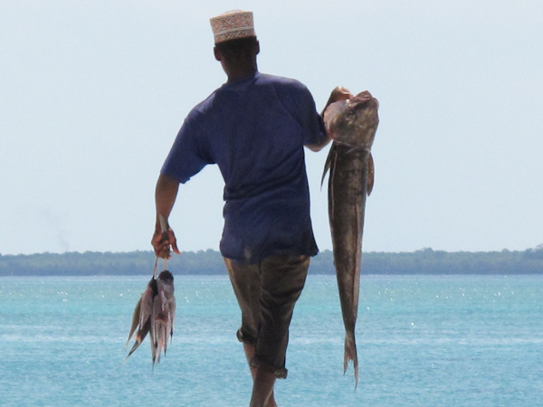 man with fish